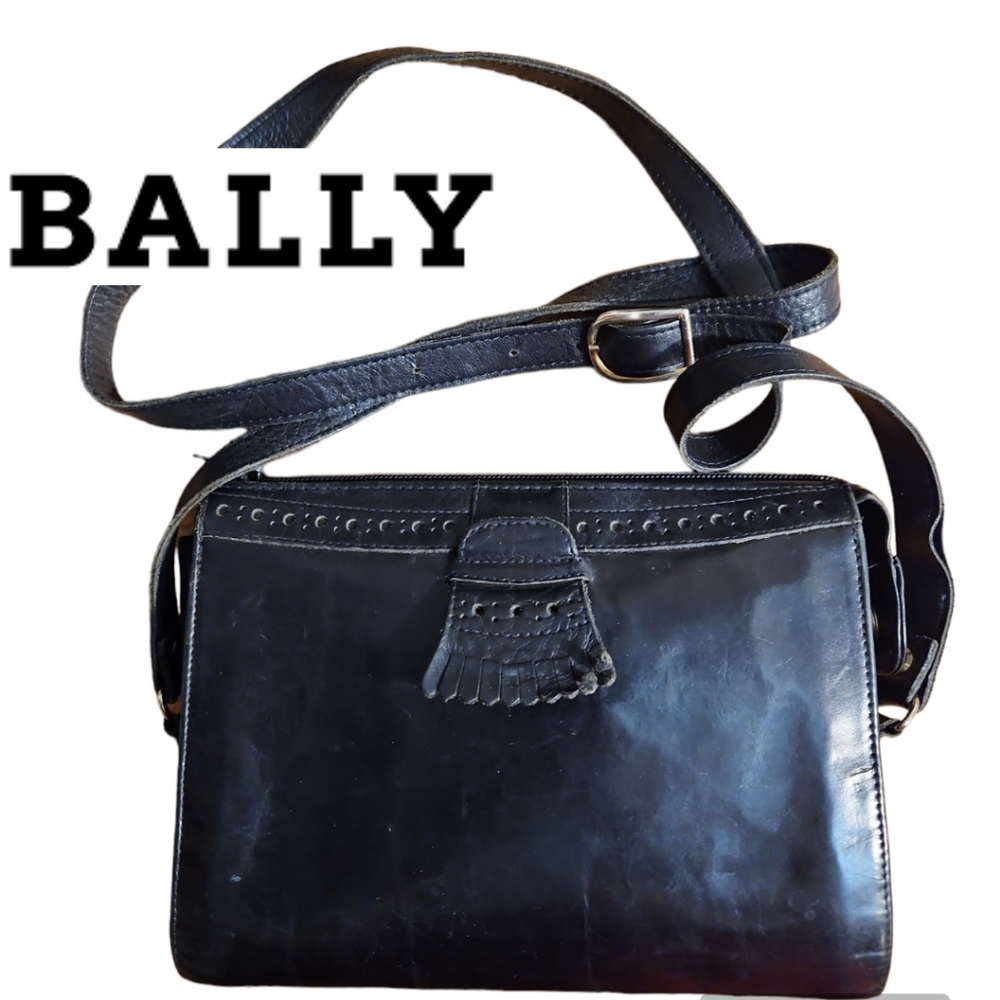 Bally Black Leather Mini Shoulder Bag